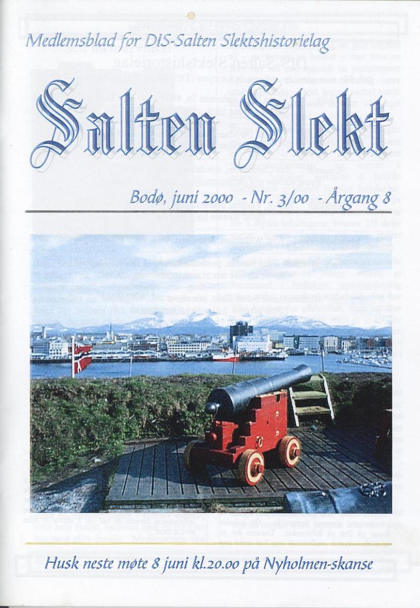 Salten Slekt 2000-3 -forside