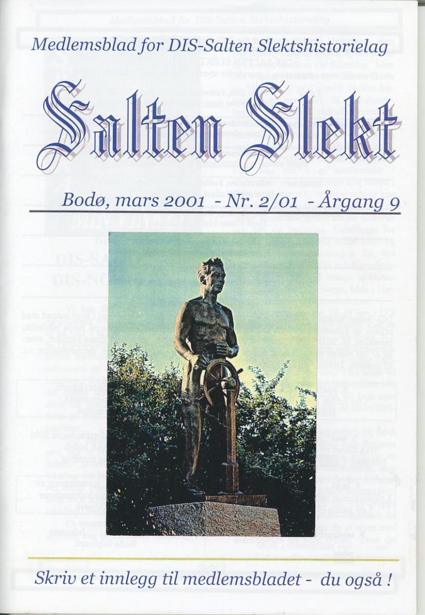 Salten Slekt 2001-2 -forside