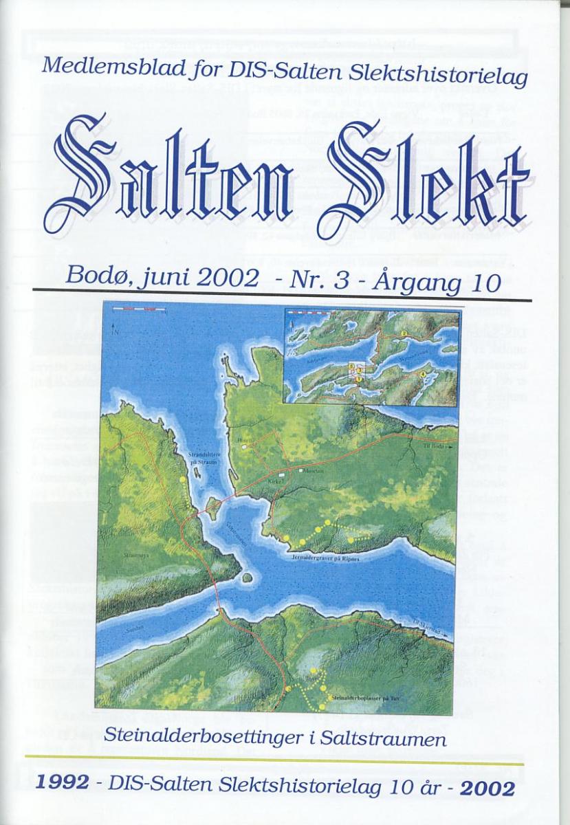 Salten Slekt 2002-3 -forside