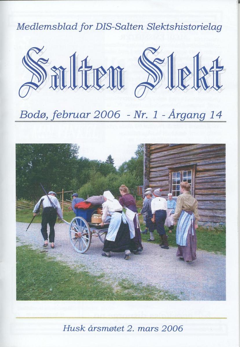 Salten Slekt 2006-1 -forside