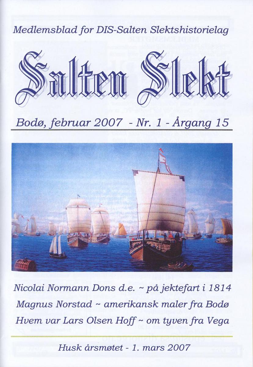 Salten Slekt 2007-1 -forside