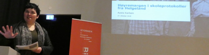 Aasta Karlsen jan. 2019. Skoleprotokoller