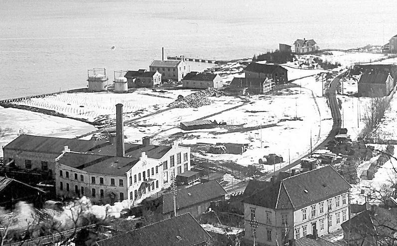 Industriområdet på Sagatomta 1917 (Lånt av Aluminiumsmuseet)