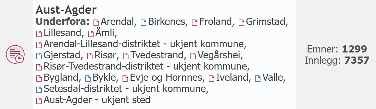 Slektsforum_Geografi og emner_Aust-Agder