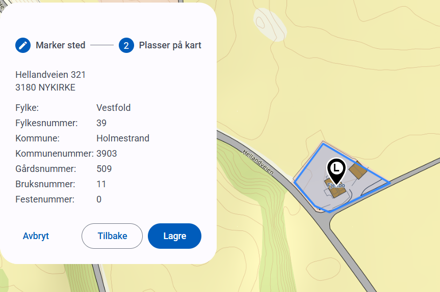 Hvordan plassere på kart.