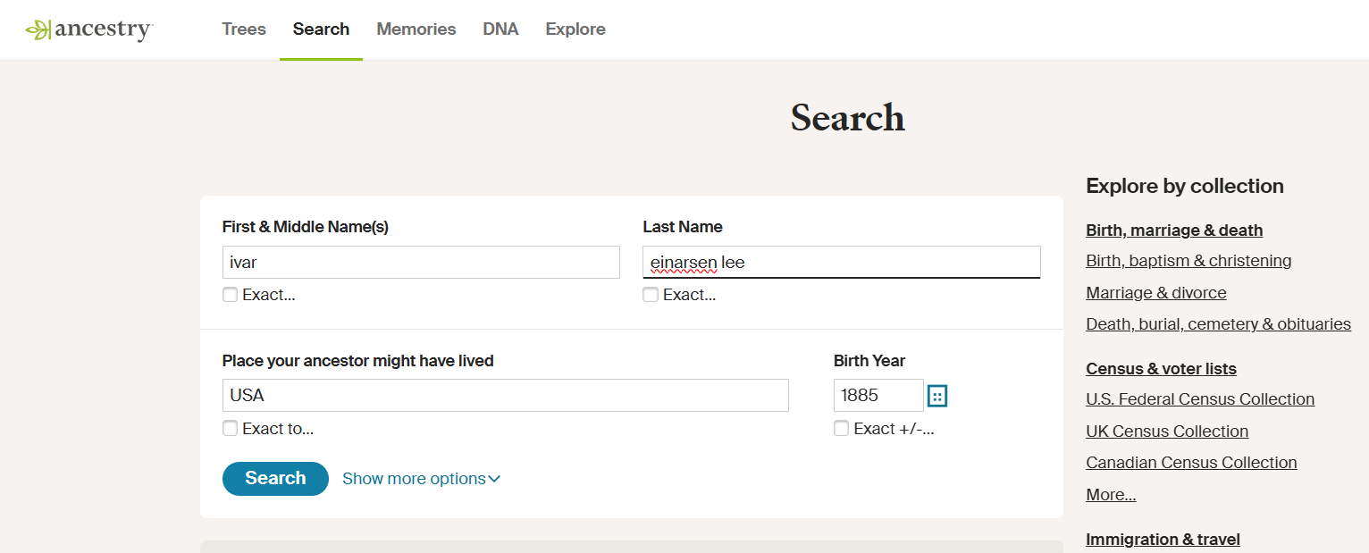 Søkebilde fra Ancestry