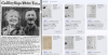 Kollasj: Foto av ektepar med gullbryllup i avis + skjermdump fra nettbiblioteket i Nasjonalbiblioteket