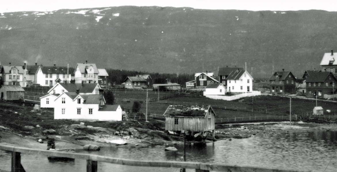 Ballangen sentrum sett fra kaia