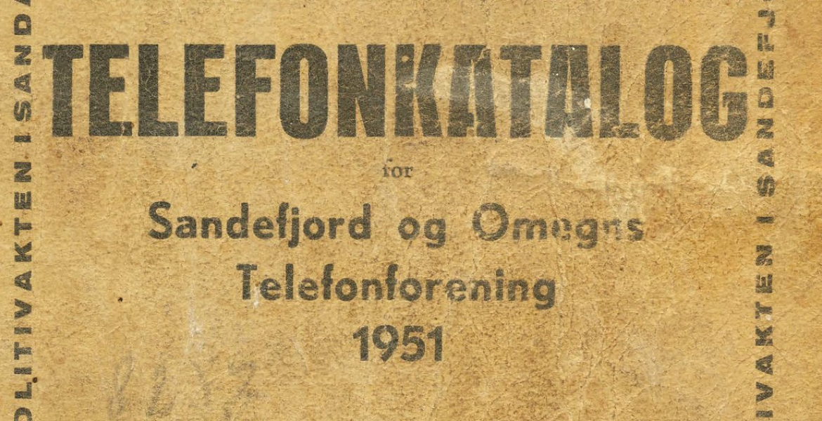 Sandefjord telefonkatalog 1951