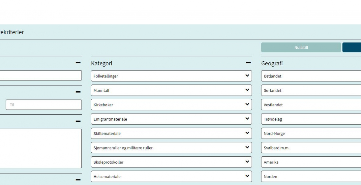 Folketelling skjermdump