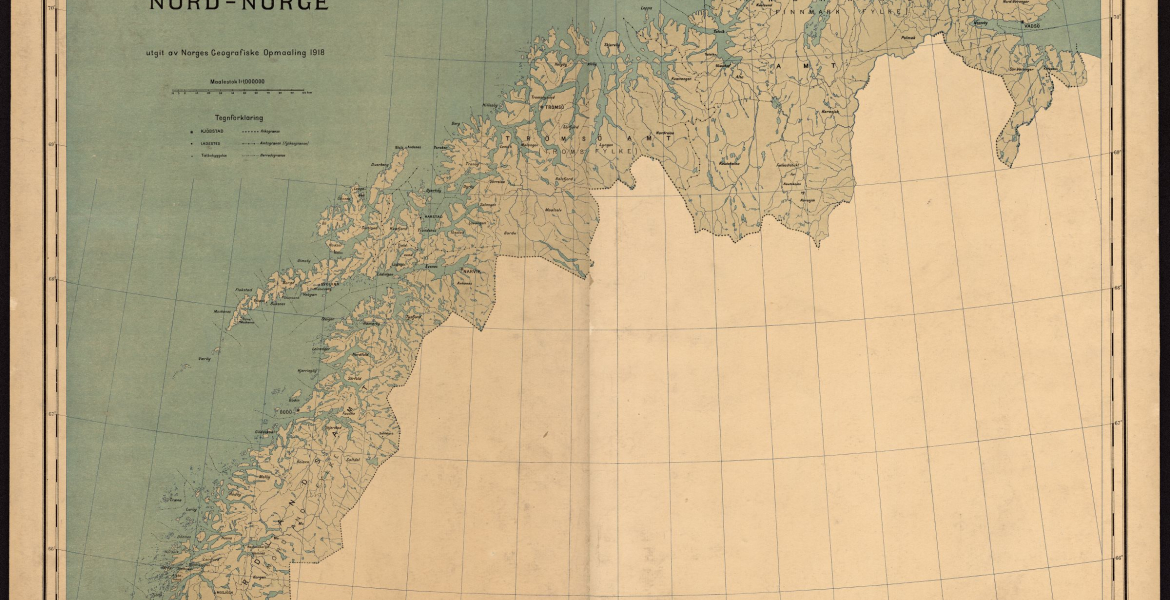 Herredskart over Nord-Norge 1918