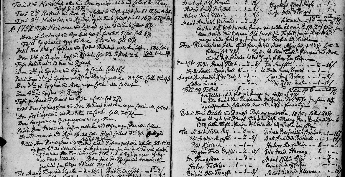 Dagregister Surnadal 1751