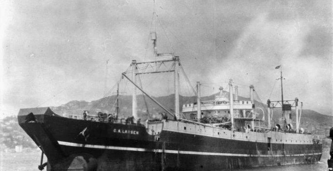 Hvalbåten C. A. Larsen fotografert i Wellington