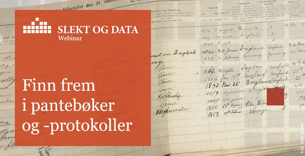 Webinarbilde, pantebøker og -protokoller