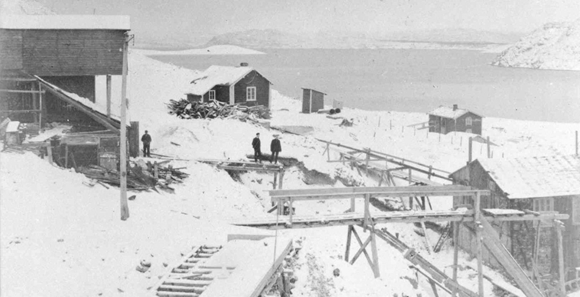 Kåfjord kobberverk om vinteren i 1902/03