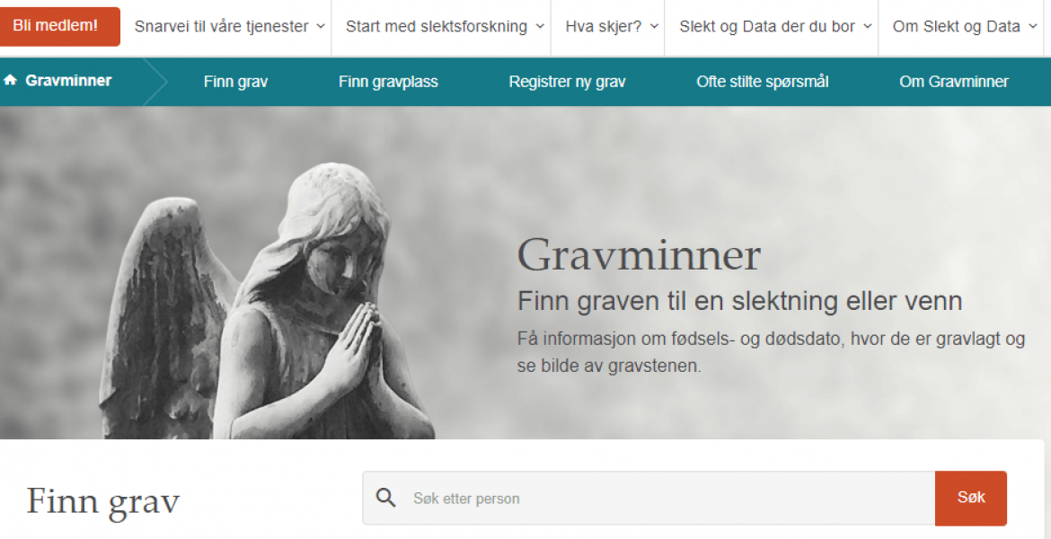 Gravminner søkefelt