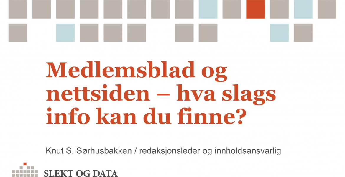 Medlemsbladet og nettsida