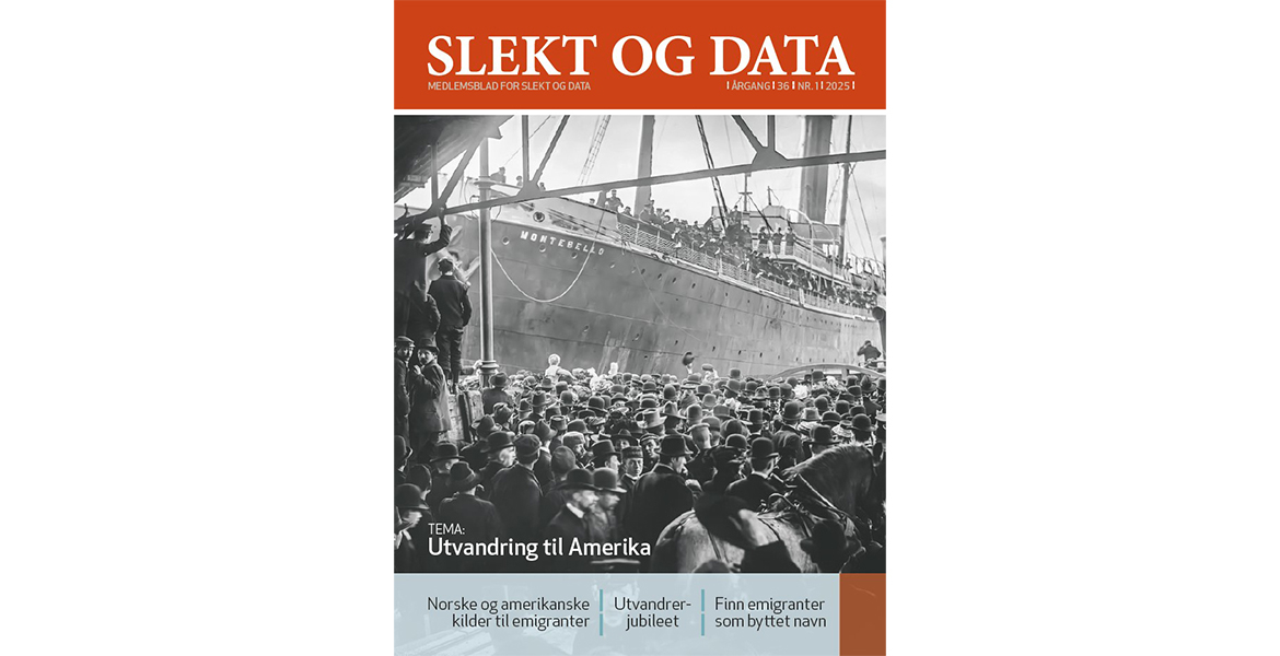 Forsiden av medlemsbladet om utvandring til Amerika