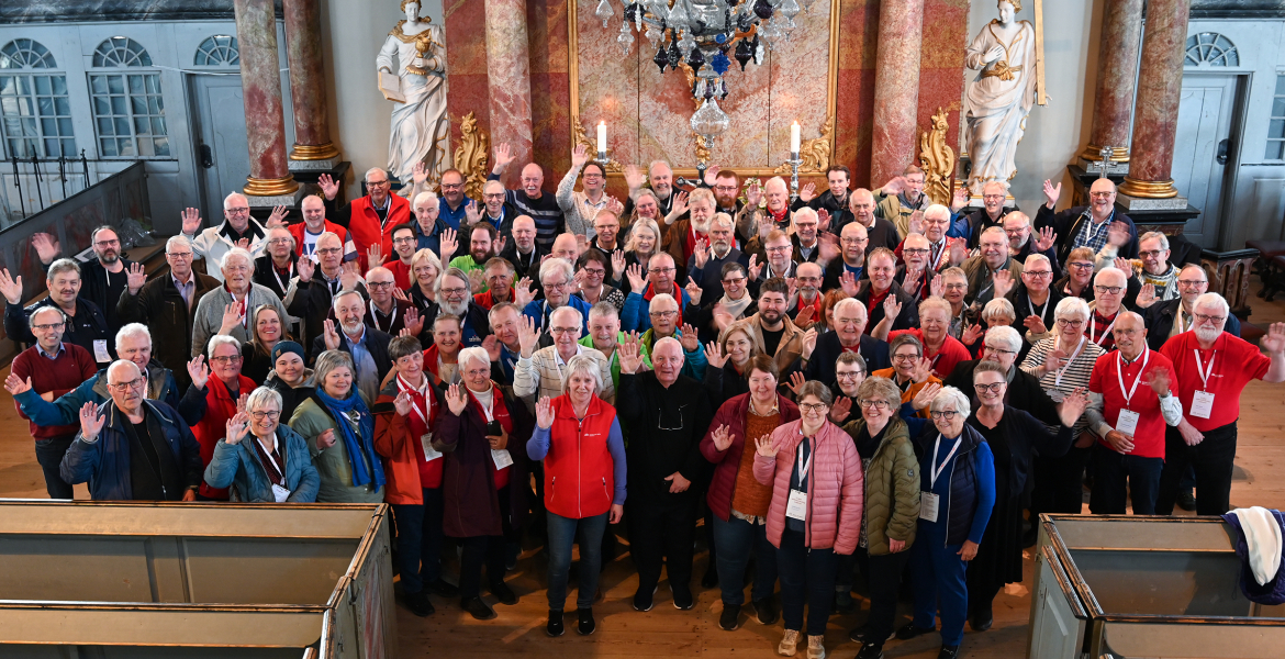 Bilde fra Slekt og Datas landsmøte 2024 fra Kongsberg kirke