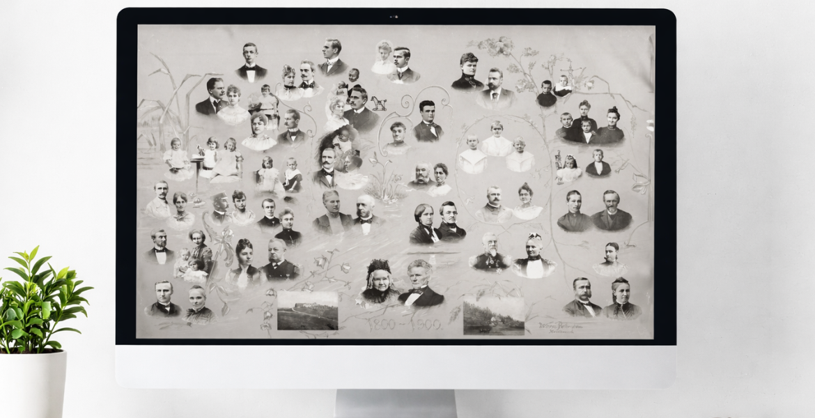 Datamaskin som viser et slektstre